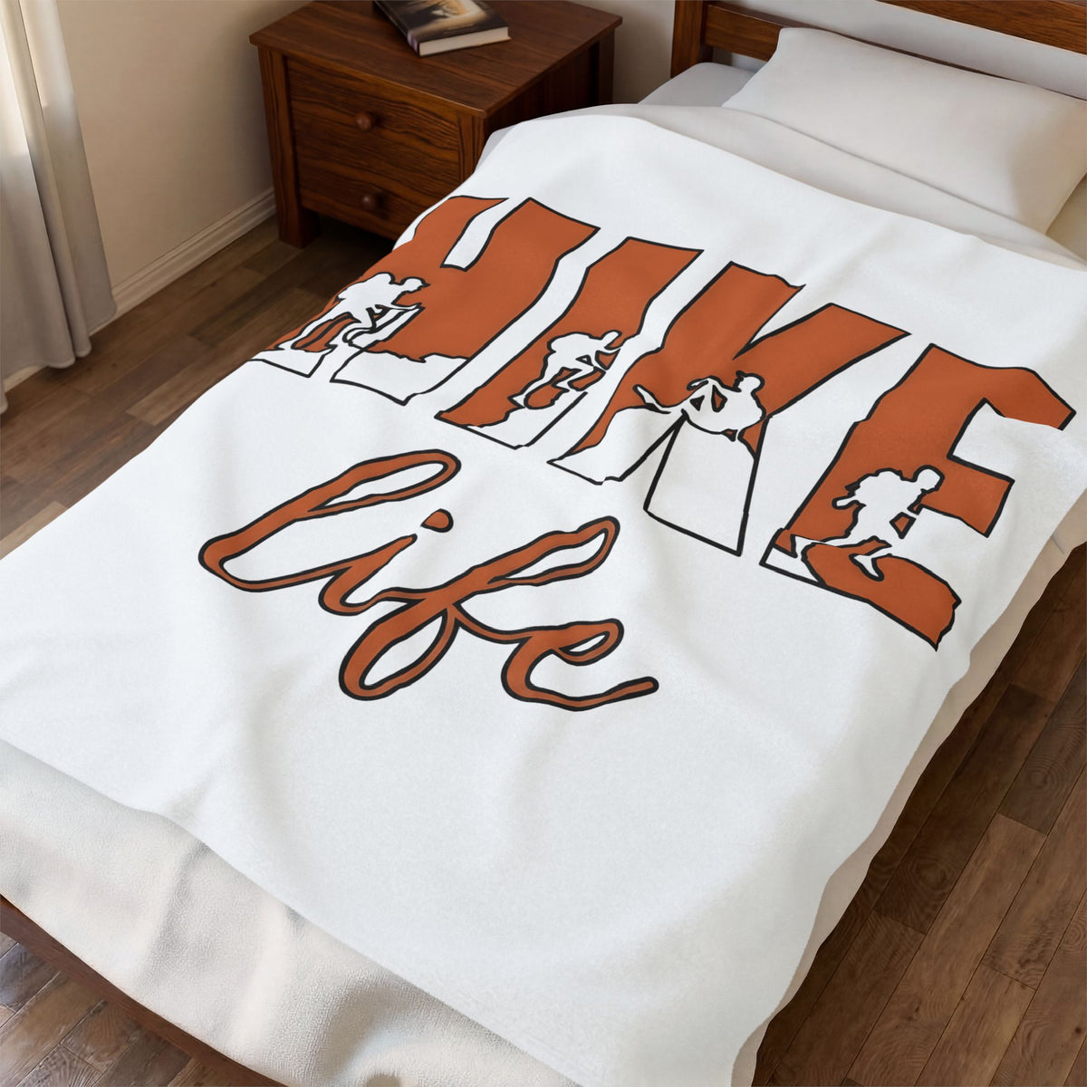 Backpacker Print Blanket Hiking Exploration Gift Women Striking Blanket Traveler Blanket Trekker Enthusiast Artistic Blanket Adventure Graphic