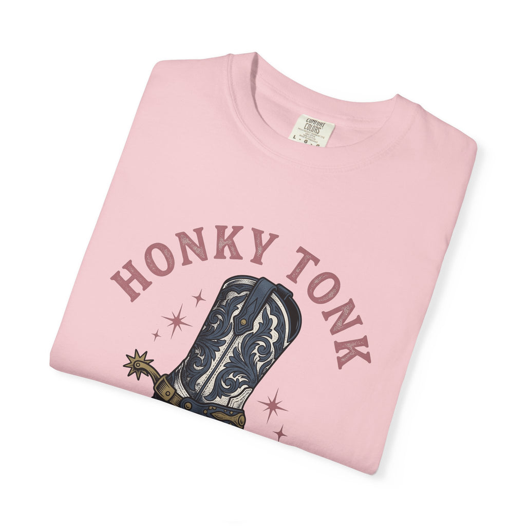 Leather Boot T-Shirt Cowgirl Equine Gift Women Hand Drawn T-Shirt Boot T-Shirt Cowgirl Fan Illustrated T-Shirt Horse Graphic Country Blossom T-Shirt