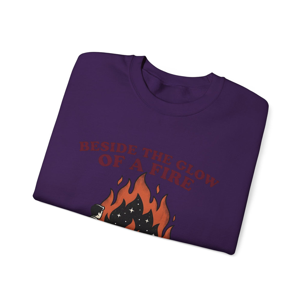 Campfire View Sweatshirt Camping Adventure Gift Women Line Art Sweatshirt Bonfire Sweatshirt Camper Fan Minimalist Sweatshirt Exploration Graphic Cartoon