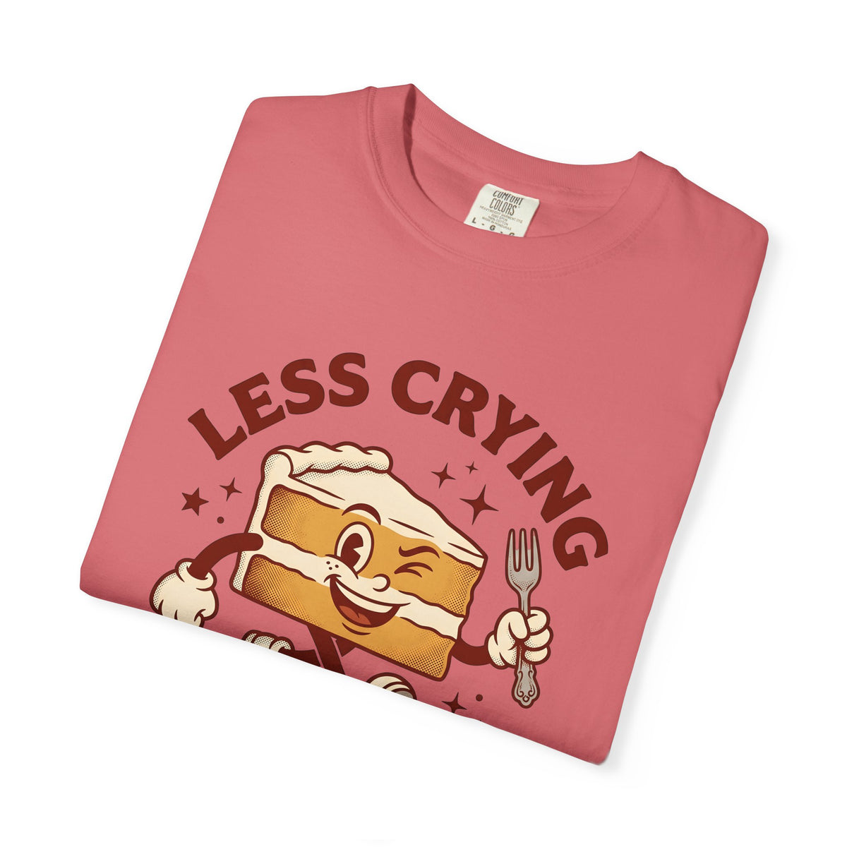 Cake Character T-Shirt Desserts Baking Gift Women Cartoon T-Shirt Pastry T-Shirt Sweets Fan Comic T-Shirt Baker Graphic Retro Fork T-Shirt