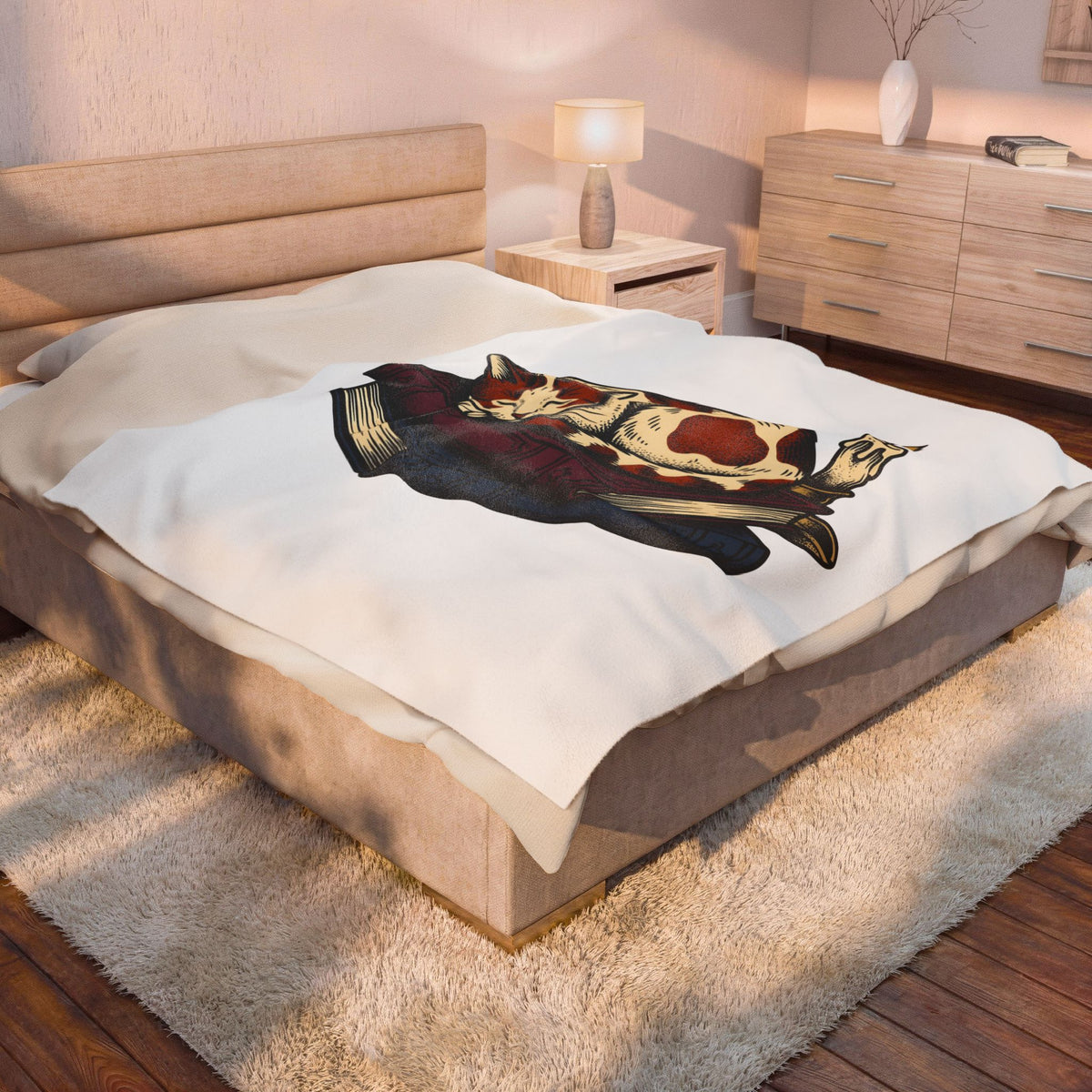 Dozing Cat Cat Pages Gift Old Fashioned Kitten Cat Fan Vintage Book Ink Stories Blanket
