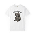 Striped Cat Cat Jokes Gift Sketch Tabby Cat Feline Fan Drawing Retro Claw T-Shirt