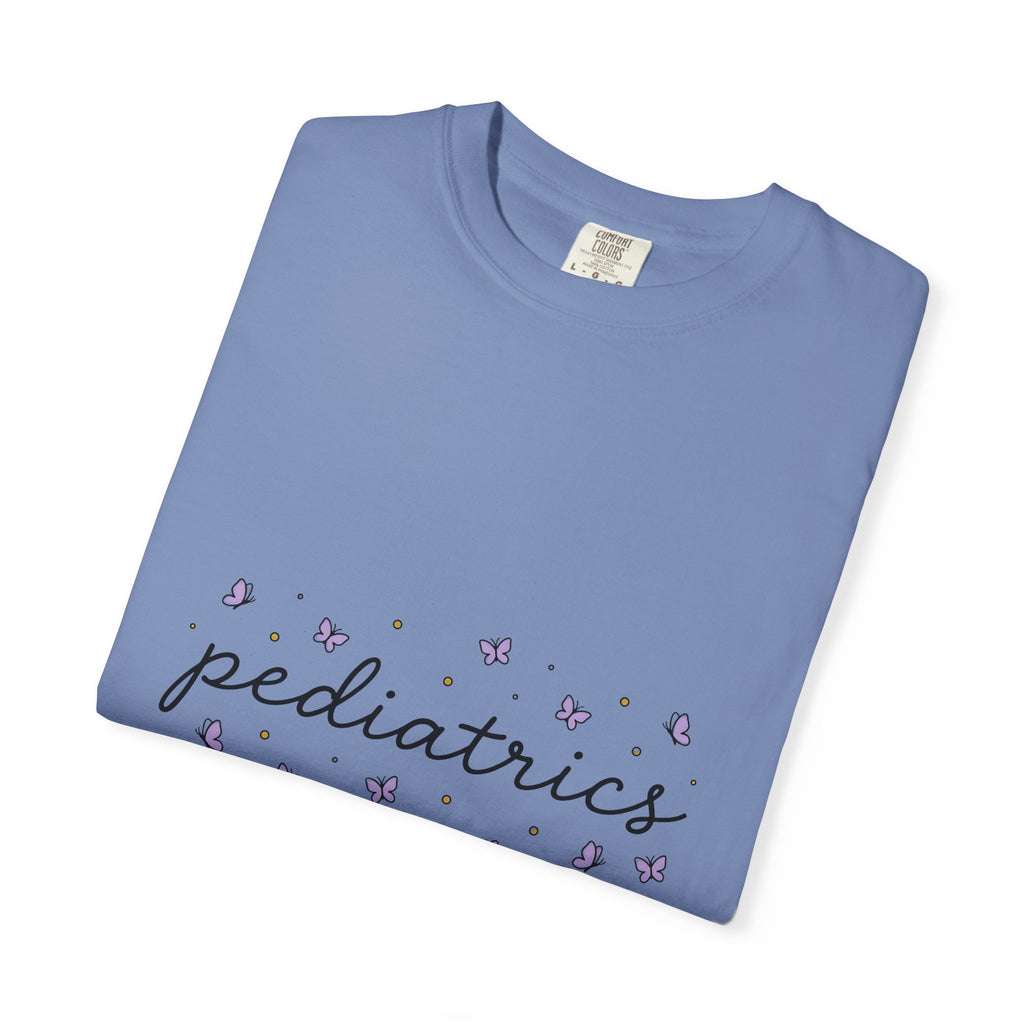 Butterfly Print T-Shirt Pediatrics Clinic Gift Women Hand Drawn T-Shirt Butterfly T-Shirt Pediatrician Enthusiast Illustrated Design Hospital