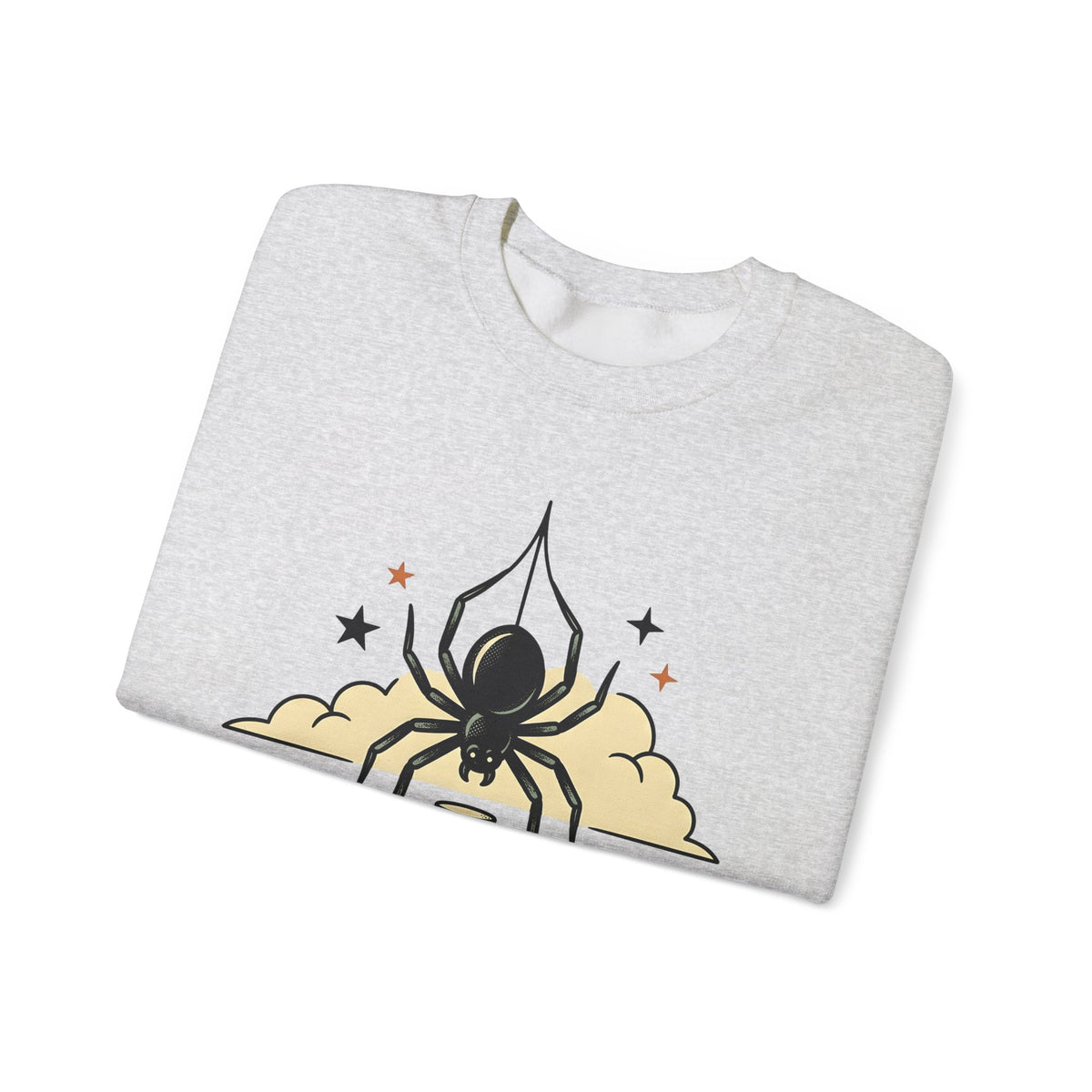 Spider Flask Sweatshirt Halloween Eerie Gift Women Typography Sweatshirt Flask Sweatshirt Horror Fan Gothic Sweatshirt Spooky Graphic Classic Glitter Sweatshirt