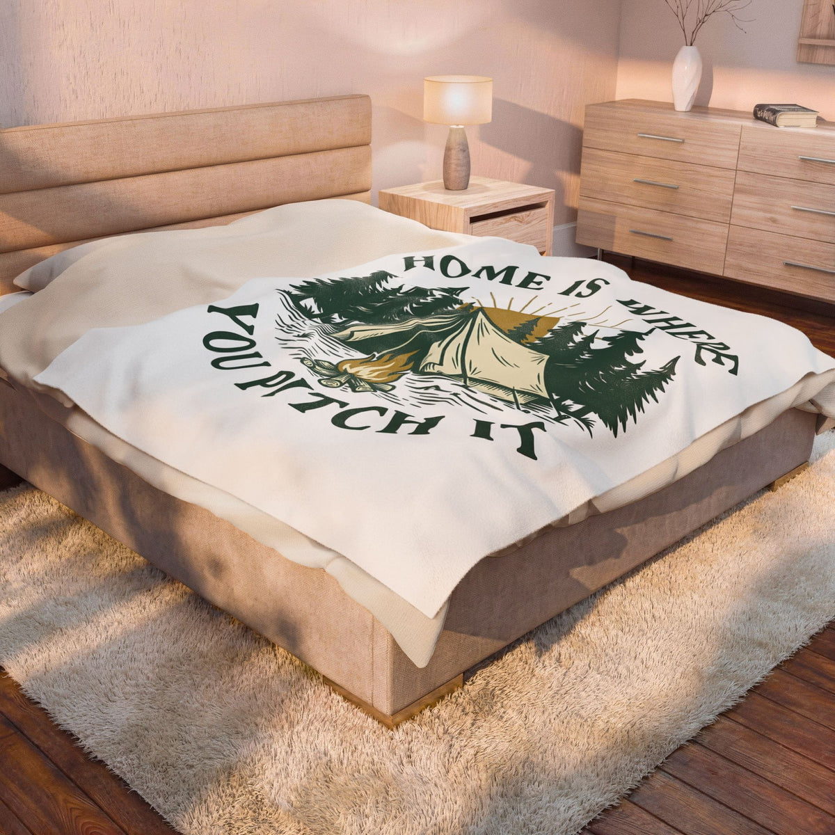 Outdoor Tent Blanket Camping Adventure Gift Women Farmhouse Blanket Canopy Blanket Camper Enthusiast Rustic Blanket Exploration Graphic Old School