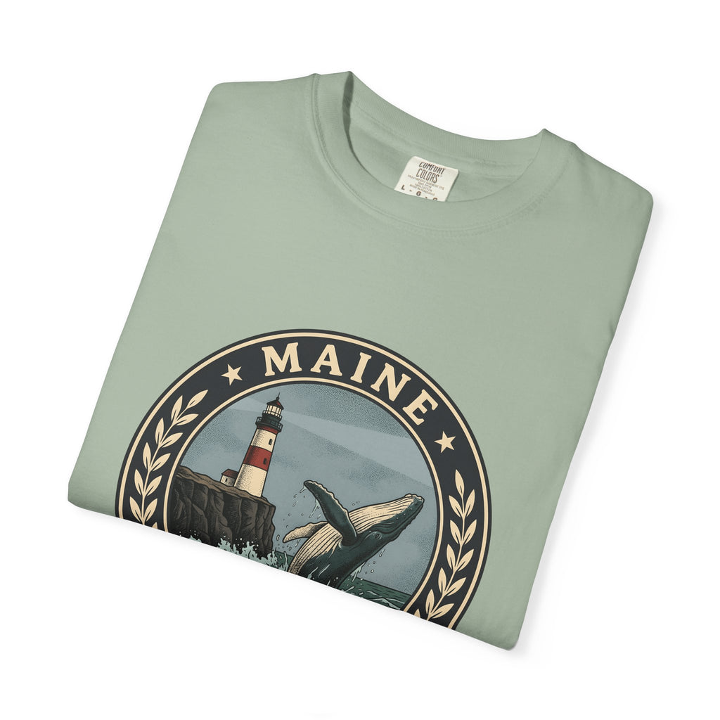 Whale Beacon T-Shirt Maine Marine Gift Women Vintage T-Shirt Whale T-Shirt New England Enthusiast Distressed T-Shirt Nautical Graphic Retro Sea