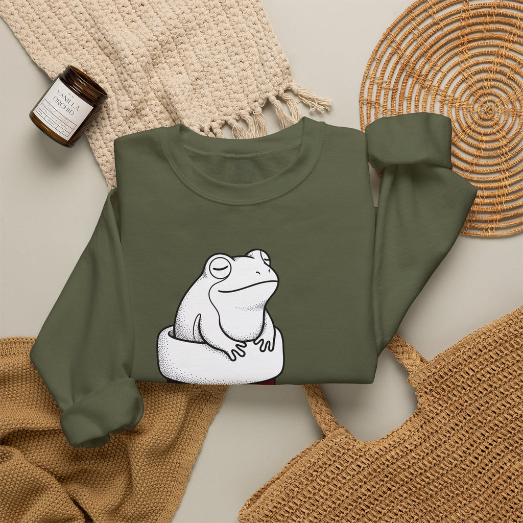 Frog Holiday Sock Sweatshirt Christmas Pet Gift Women Modern Sweatshirt Toad Sweatshirt Xmas Fan Holiday Sweatshirt Animal Graphic Doodle Xmas Stocking Sweatshirt
