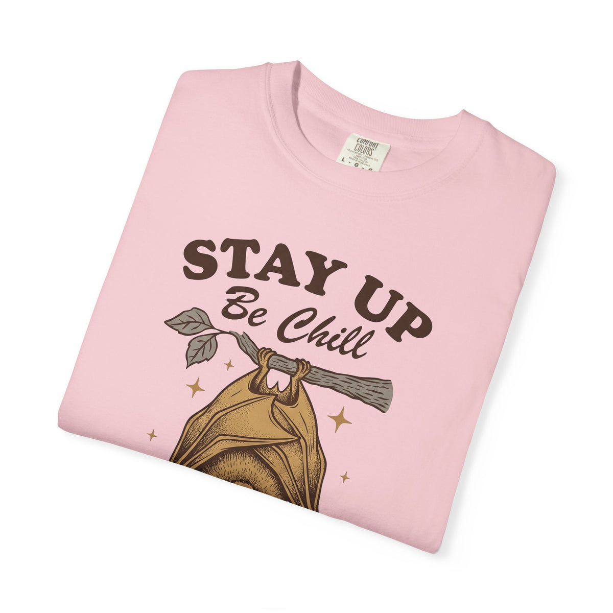 Bat Headset T-Shirt Cute Fauna Gift Women Classic T-Shirt Headphones T-Shirt Adorable Fan Retro T-Shirt Wildlife Graphic Doodle Tree Limb T-Shirt