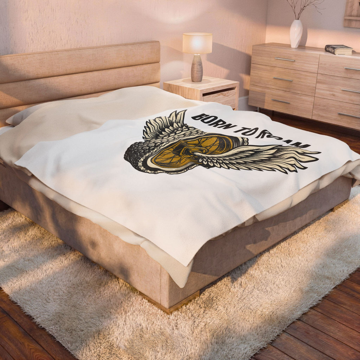 Flying Bike Tire Blanket Motorcycle Travel Gift Women Classic Blanket Wheel Blanket Biker Enthusiast Vintage Blanket Adventure Graphic Old School
