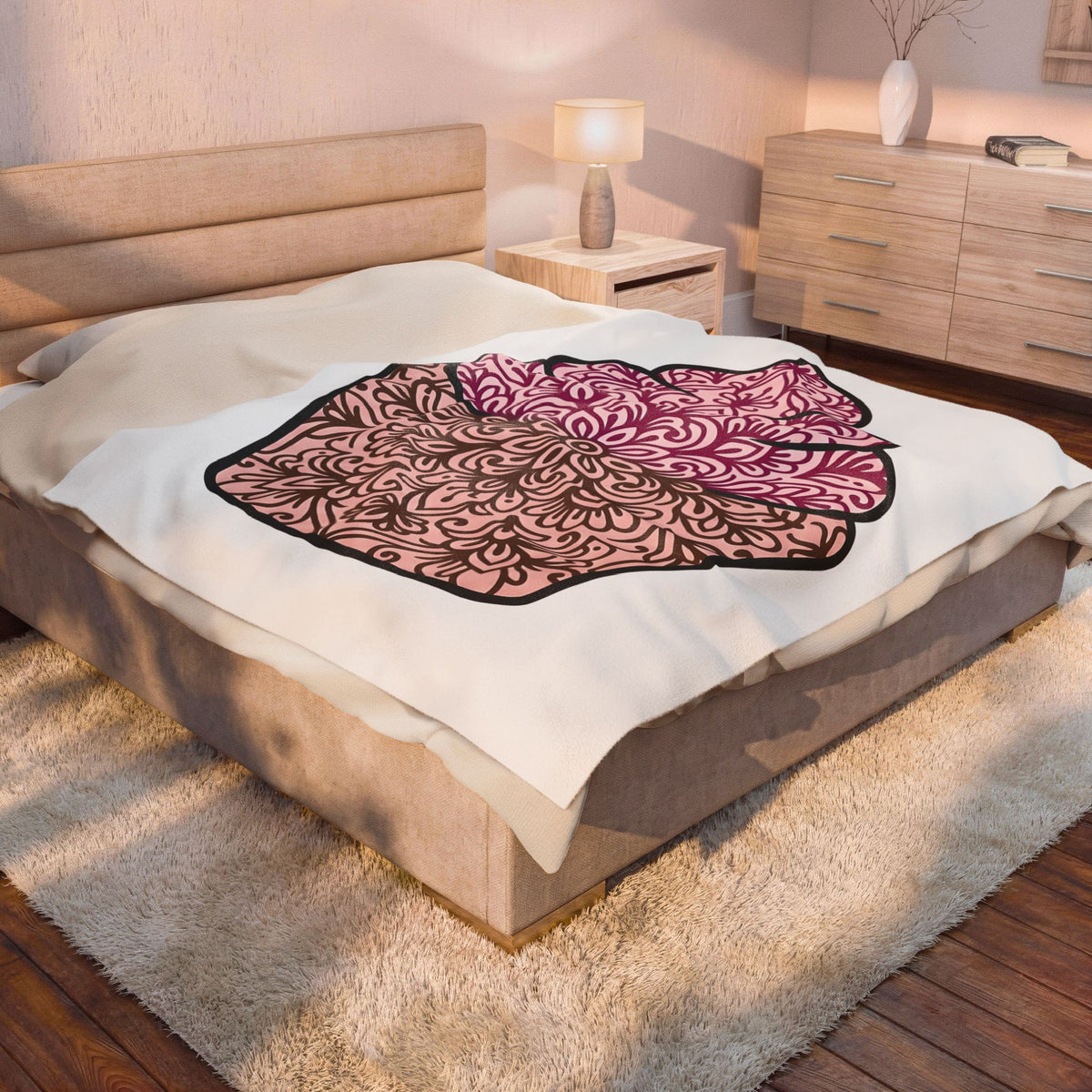 Cupcake Clipart Blanket Desserts Confectionery Gift Women Hand Drawn Blanket Muffin Blanket Pastry Fan Illustrated Blanket Candy Graphic Geometric