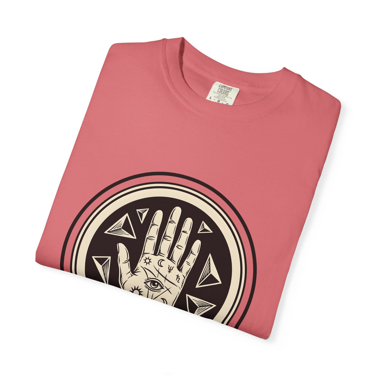 Enchanted Hand T-Shirt Mystical Esoteric Gift Women Folk T-Shirt Magical Hand T-Shirt Occult Fan Primitive T-Shirt Mystical Graphic Antique Polygon