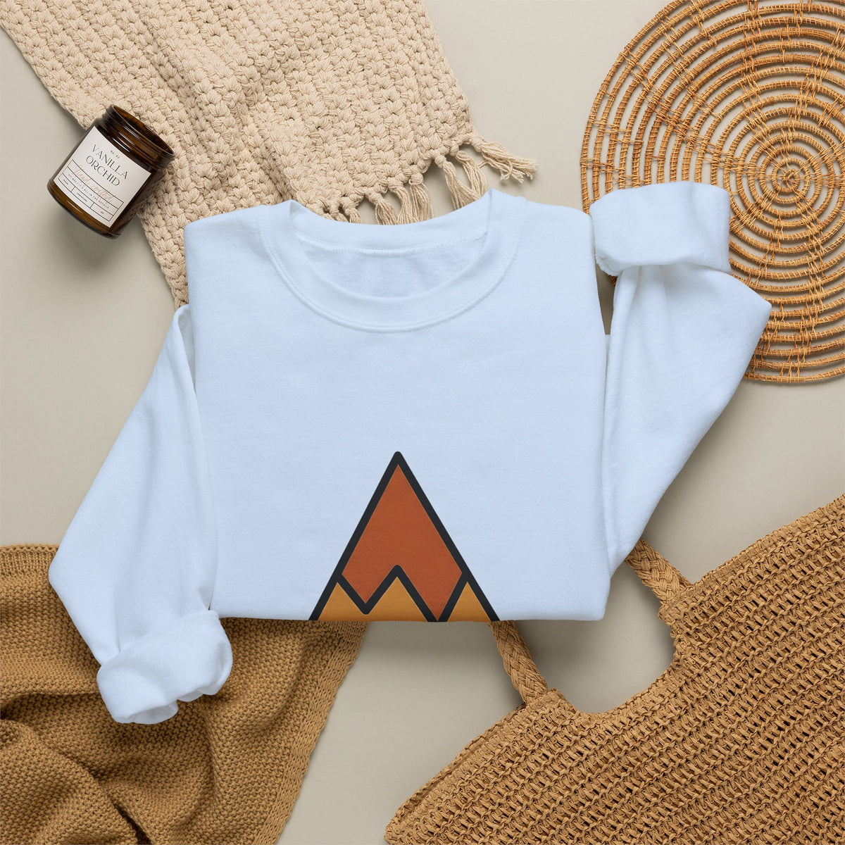 Mountain Nature Outdoors Gift Minimalist Peak Wilderness Enthusiast Simple Adventure Sweatshirt