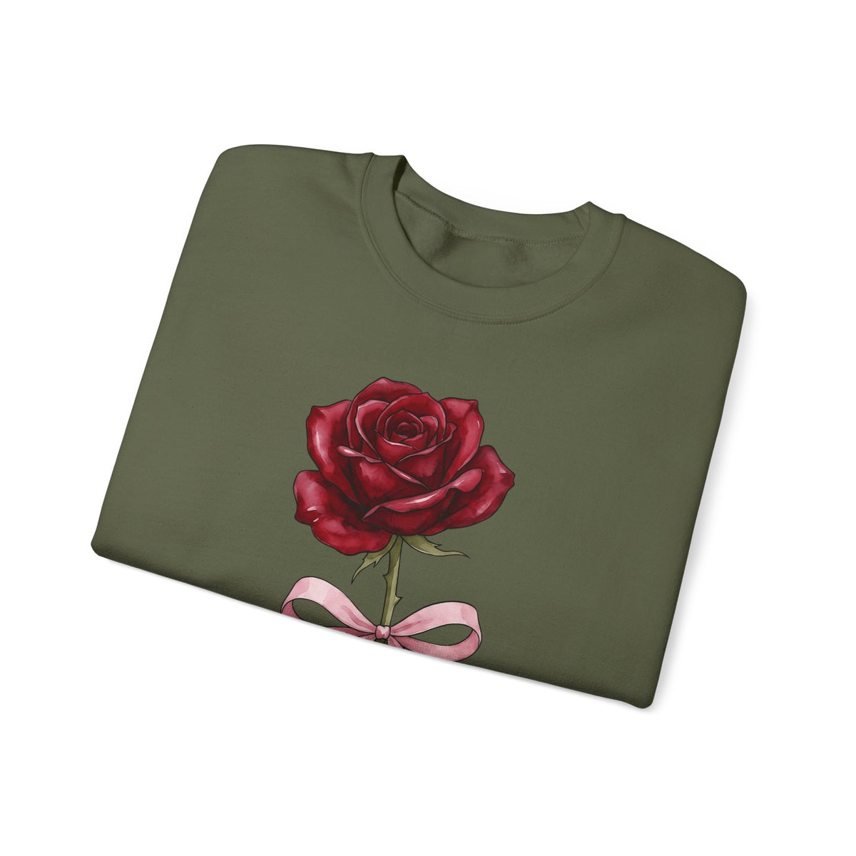 Rose Flower Sweatshirt Floral Romantic Gift Women Watercolor Sweatshirt Flower Sweatshirt Floral Fan Painted Sweatshirt Lovely Graphic Hand Drawn Bow Sweatshirt