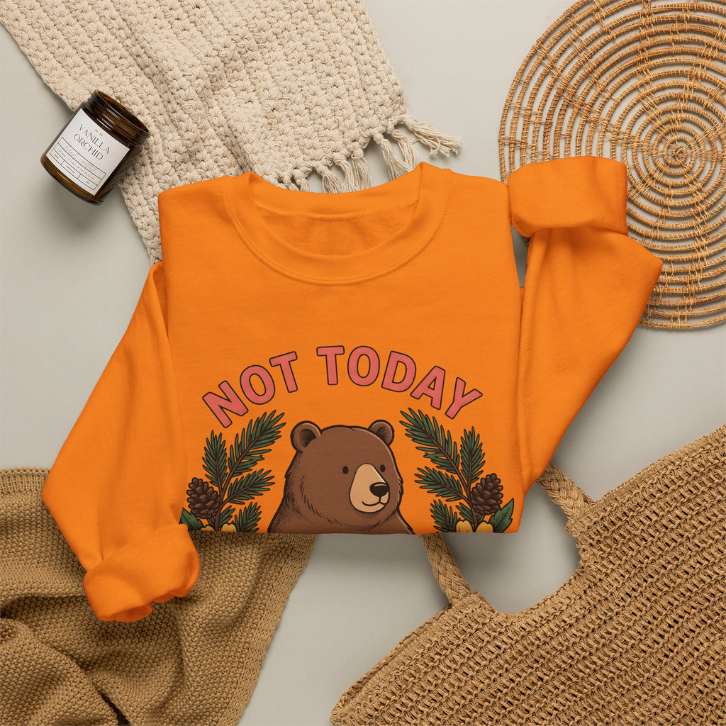 Bear Drink Sweatshirt Sweatshirt Funny Beasts Gift Women Comic Art Sweatshirt Sweatshirt Sweatshirt Humor Fan Cartoon Sweatshirt Creature Graphic Classic Flower Wreath