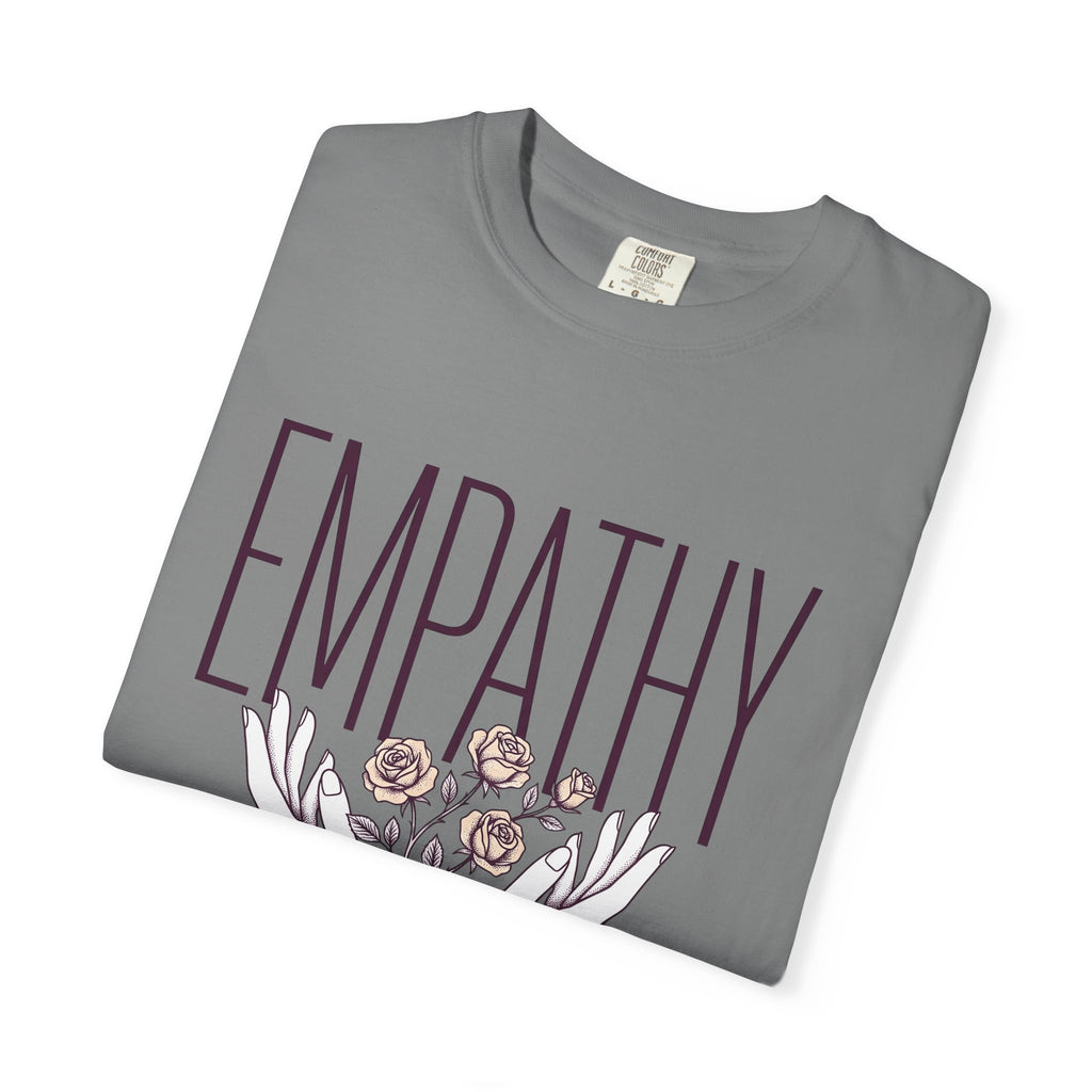 Hands Blossoms T-Shirt Nurses Healing Gift Women Natural T-Shirt Floral T-Shirt Nurse Enthusiast Organic T-Shirt Recovery Graphic Airy Rose Stem
