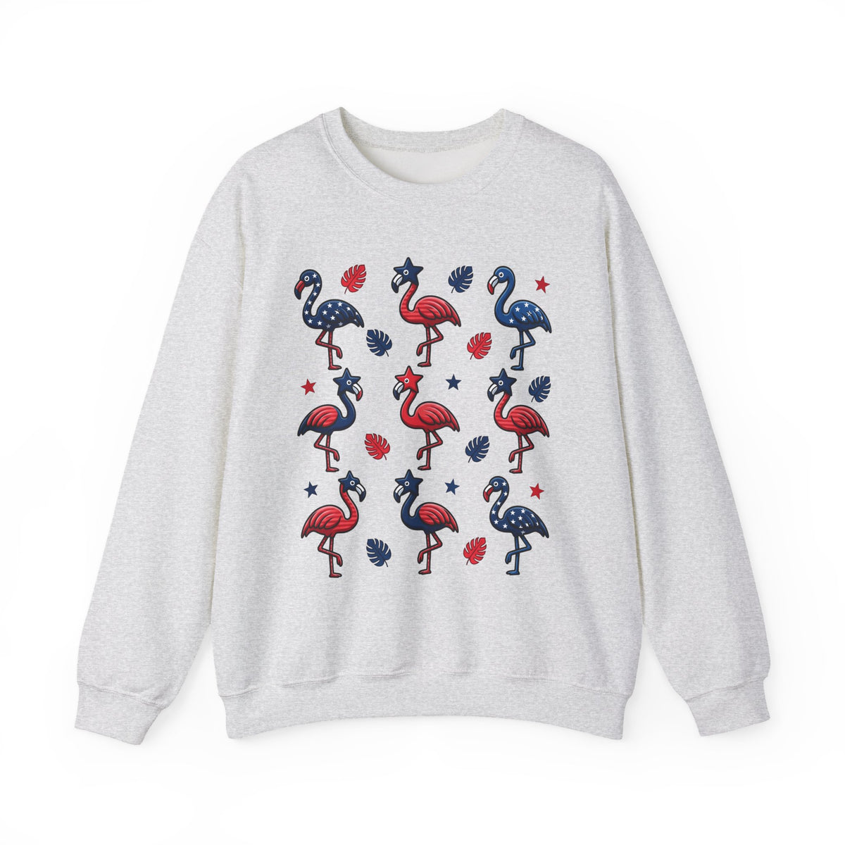 Flag Flamingo Sweatshirt 4th Of July Holiday Gift Women Cartoonish Sweatshirt Flamingo Sweatshirt Independence Day Fan Retro Sweatshirt Celebration Graphic Old