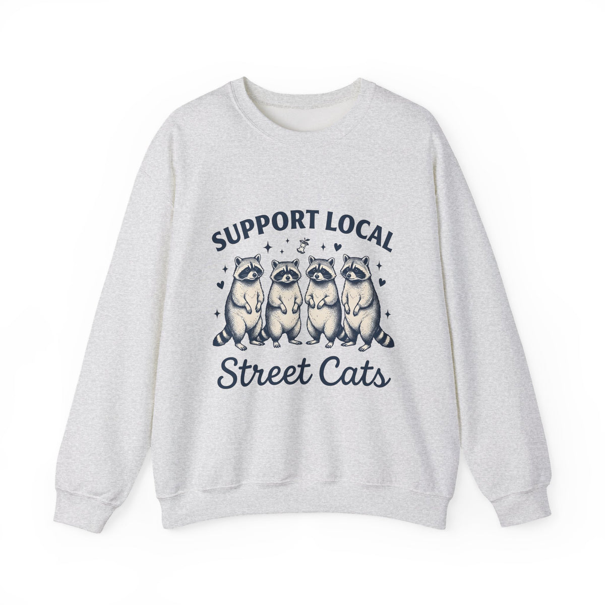 Raccoon Family Sweatshirt Raccoon Pet Gift Women Classic Sweatshirt Trash Panda Sweatshirt Raccoon Fan Vintage Sweatshirt Animal Graphic Doodle Heart Shapes