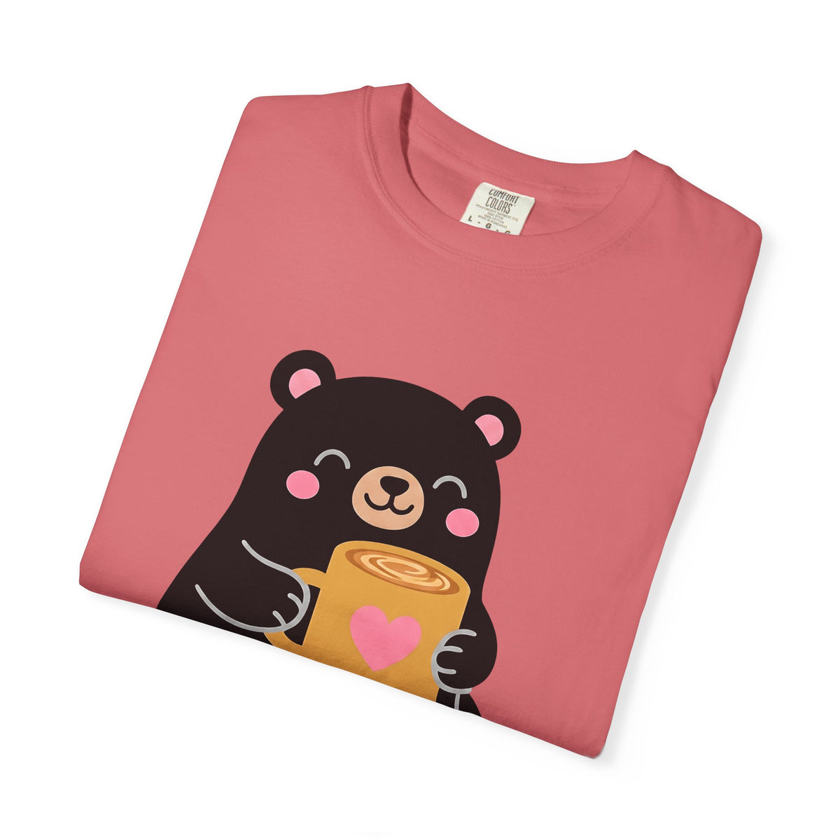 Bear Coffee Cup Coffee Animal Gift Cute Mug Coffee Fan Coffee Mug Kawaii Minimalist T-Shirt