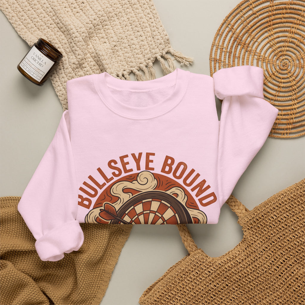 Darts Board Sweatshirt Sports Satire Gift Women Throwback Sweatshirt Dartboard Sweatshirt Athlete Fan Vintage Sweatshirt Parody Graphic Heritage Throwing Dart