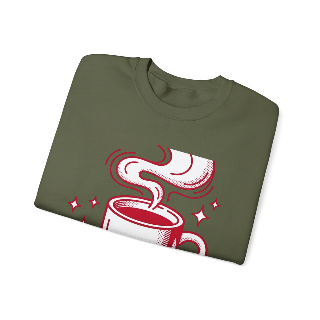 Coffee Cup Sweatshirt St. Valentine's Day Coffee Gift Women Pop Art Sweatshirt Sweatshirt Sweatshirt Valentine Fan Pop Art Sweatshirt Coffee Design Retro Stars Sweatshirt