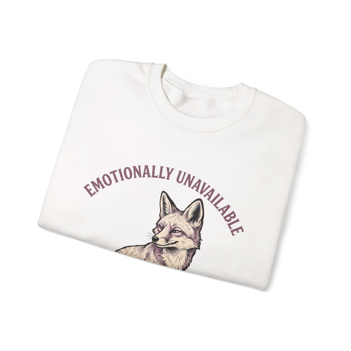 Fox Funny Animal Gift Hand Drawn Fox Humor Fan Illustrated Wildlife Vintage Arched Text Sweatshirt