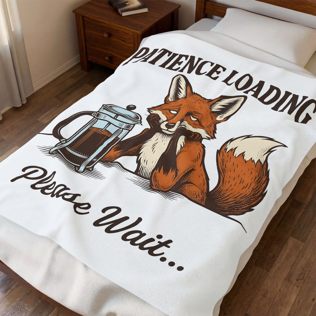 Fox Espresso Blanket Funny Wildlife Gift Women Retro Blanket Coffee Blanket Humor Fan Vintage Blanket Animal Graphic Sketch Coffee Maker Blanket