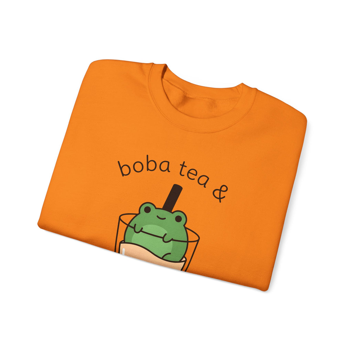 Frog Boba Drink Sweatshirt Drinks Creatures Gift Women Sweet Sweatshirt Boba Sweatshirt Beverage Fan Toad Graphic Sleek Bubble Tea Sweatshirt