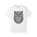 Owl Art T-Shirt Animal Wildlife Gift Women Abstract T-Shirt Hoot T-Shirt Animal Fan Nature Graphic T-Shirt Flat Motif T-Shirt