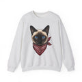 Siamese Cat Sweatshirt Cat Pet Gift Women Realistic Sweatshirt Siamese Sweatshirt Cat Fan Feline Sweatshirt Pet Graphic Vintage Bandana Sweatshirt