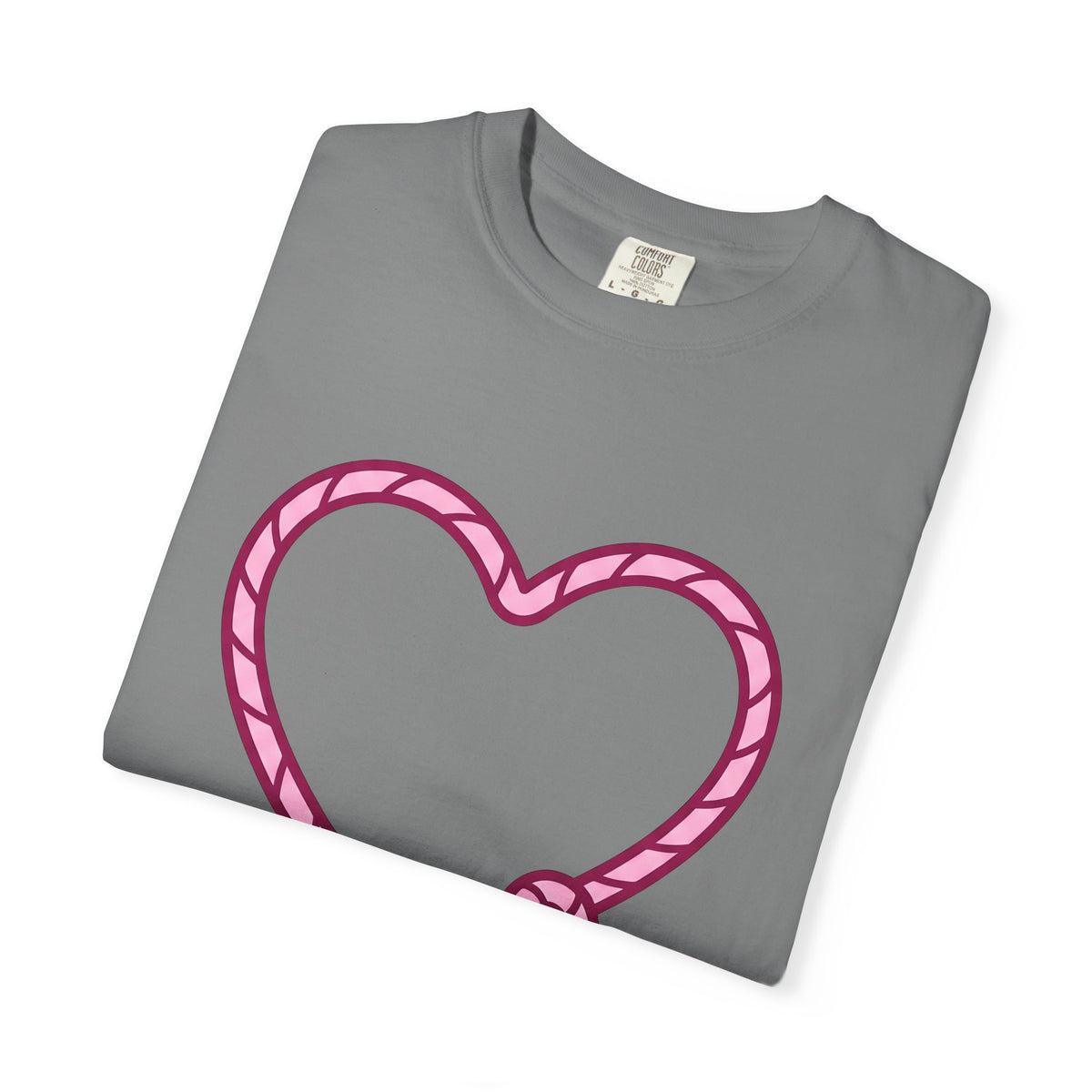 Rope Heart T-Shirt Cowgirl Cowboy Gift Women Contemporary Art T-Shirt Heart Tie T-Shirt Rodeo Fan Modern Art T-Shirt Cowboy Graphic Sleek Knot