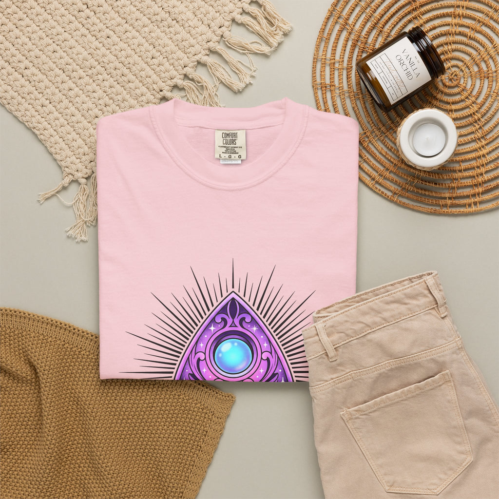 Magic Planchette T-Shirt Boho Chic Zodiac Gift Women Mystical T-Shirt Ouija Board T-Shirt Bohemian Fan Spiritual T-Shirt Astrology Graphic Trippy