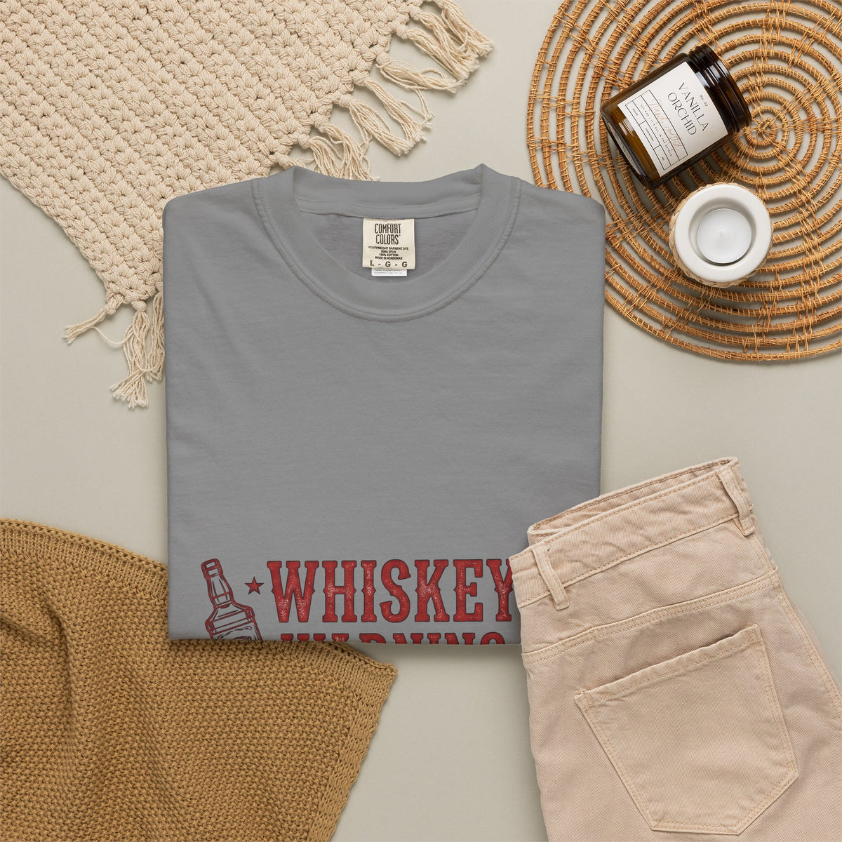 Bourbon Bottle Cowgirl Alcohol Gift Weathered Whiskey Bottle Rodeo Fan Distressed Liquor Old T-Shirt