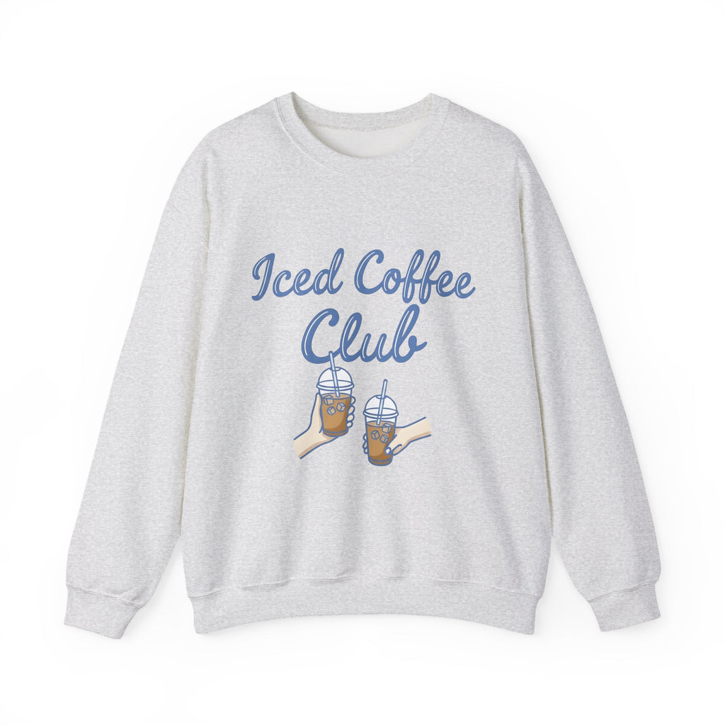 Iced Latte Glass Sweatshirt Coffee Cuisine Gift Women Fun Sweatshirt Glassware Sweatshirt Coffee Fan Java Graphic Illustration Clean Fingers Sweatshirt