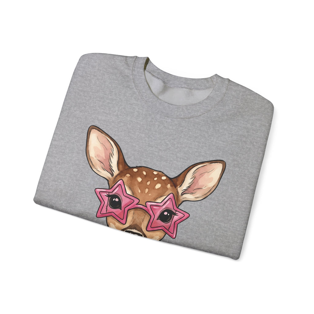 Buck Sweatshirt Moms Creature Gift Women Ink Sweatshirt Deer Sweatshirt Mother Fan Tattoo Sweatshirt Beast Graphic Fantasy Petals Sweatshirt