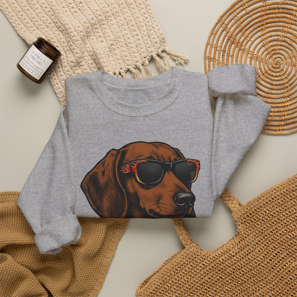 Dachshund Hound Sweatshirt Dog Creatures Gift Women Traditional Tattoo Sweatshirt Wiener Dog Sweatshirt Dog Fan Sailor Sweatshirt Beast Graphic Classic Sun