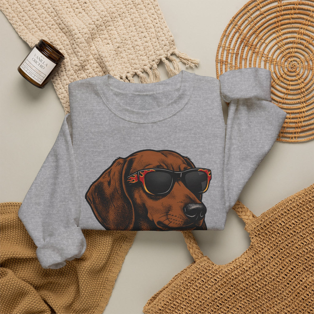Dachshund Hound Sweatshirt Dog Creatures Gift Women Traditional Tattoo Sweatshirt Wiener Dog Sweatshirt Dog Fan Sailor Sweatshirt Beast Graphic Classic Sun
