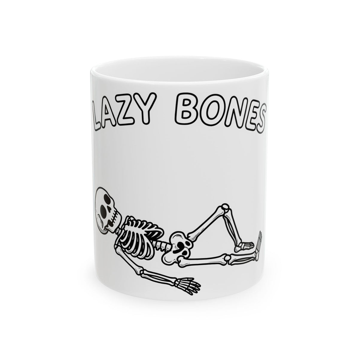 Skeleton Graphic Mug Funny Halloween Gift Women Cartoon Mug Skull Mug Humor Fan Spooky Graphic Design Retro Bones Mug