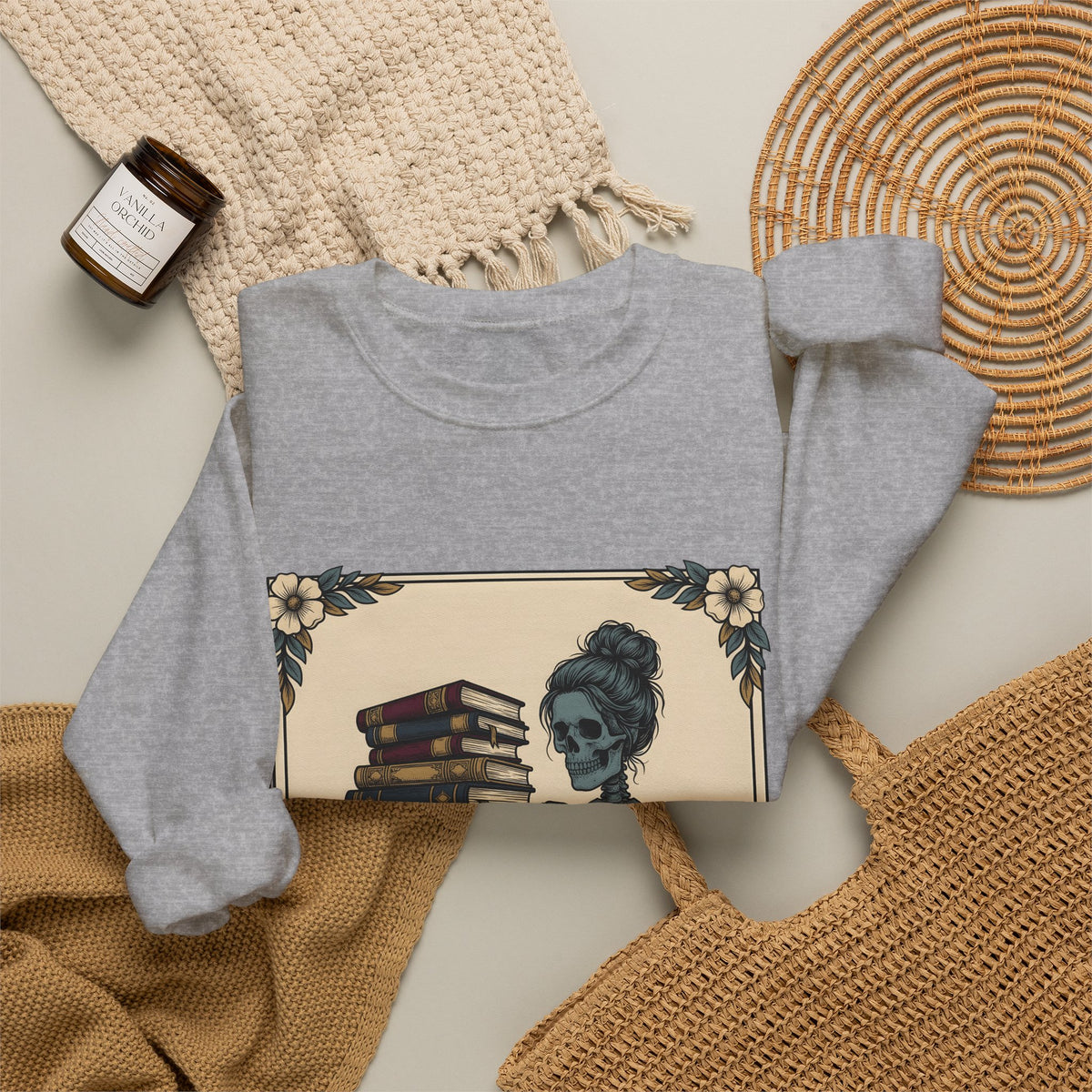 Skeleton Volumes Sweatshirt Boho Chic Dark Arts Gift Women Old Fashioned Sweatshirt Bone Anatomy Sweatshirt Bohemian Fan Vintage Style Sweatshirt Occult