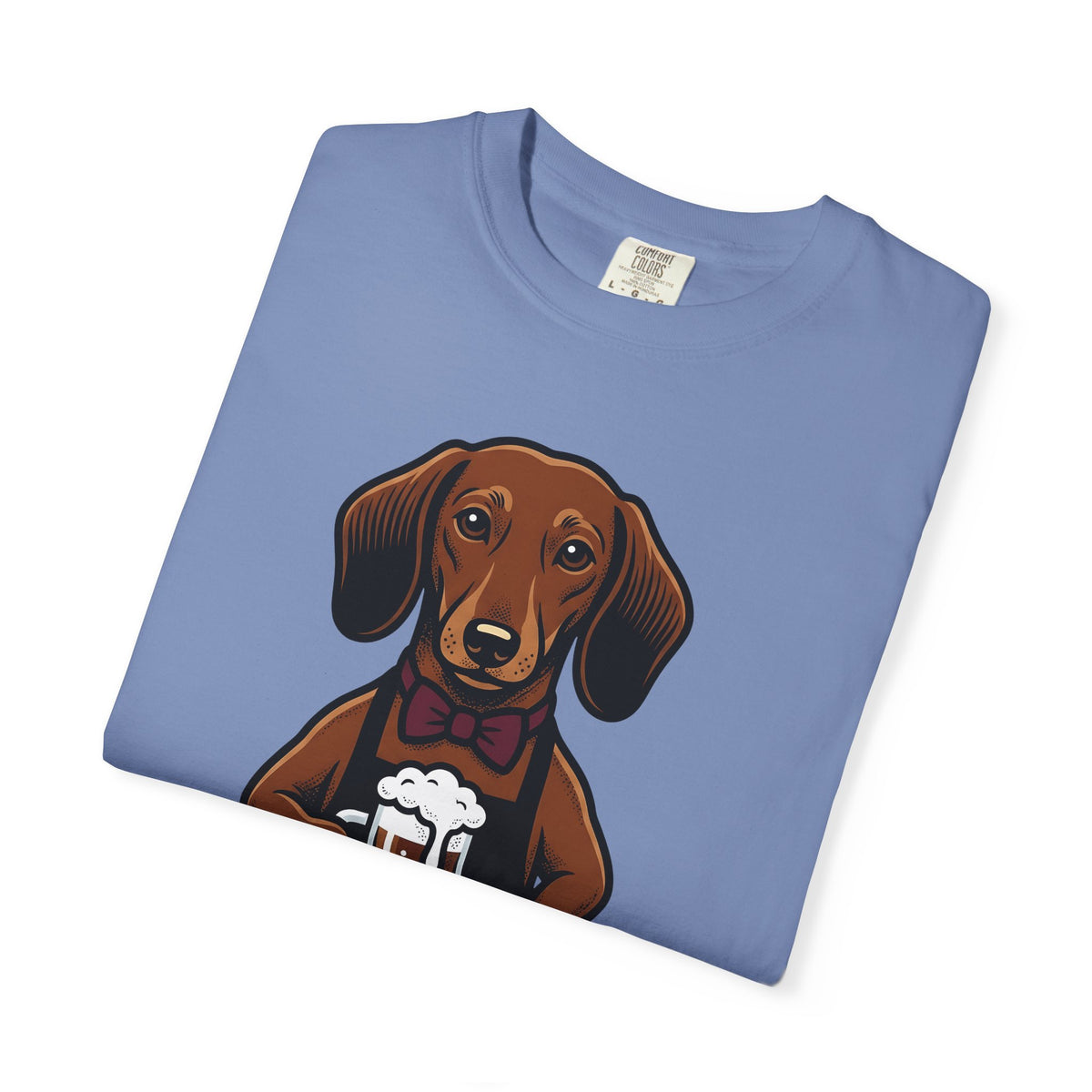 Dachshund Beer T-Shirt Dog Humor Gift Women Cartoon T-Shirt Wiener Dog T-Shirt Dog Fan Comic T-Shirt Funny Graphic Vintage Bow Tie T-Shirt