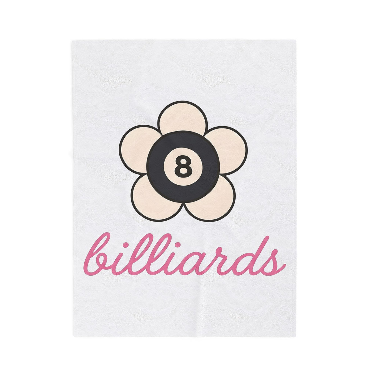 Eight Ball Flower Billiards Plants Gift Modern Magic Flower Pool Fan Artistic Floral Antique Blanket
