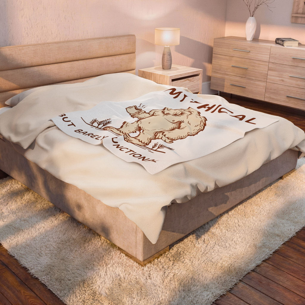 Sasquatch Coffee Blanket Coffee Cryptid Gift Women Sketch Blanket Bigfoot Coffee Blanket Coffee Fan Sasquatch Graphic Blanket Retro Coffee Cup