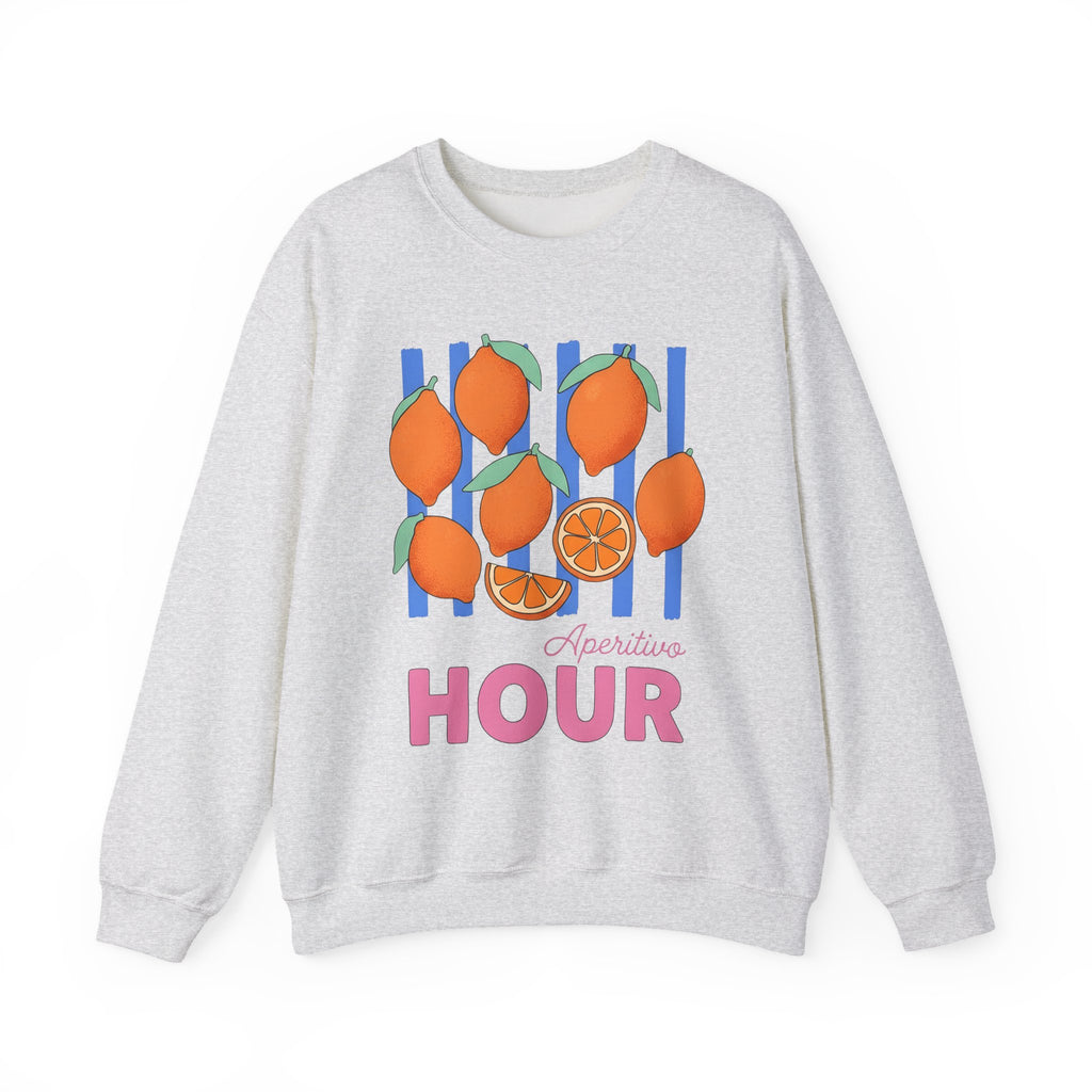 Lemon Fruit Sweatshirt Drinks Vacation Gift Women Cartoon Sweatshirt Citrus Sweatshirt Beverage Fan Cocktail Graphic Classic Orange Segment Sweatshirt