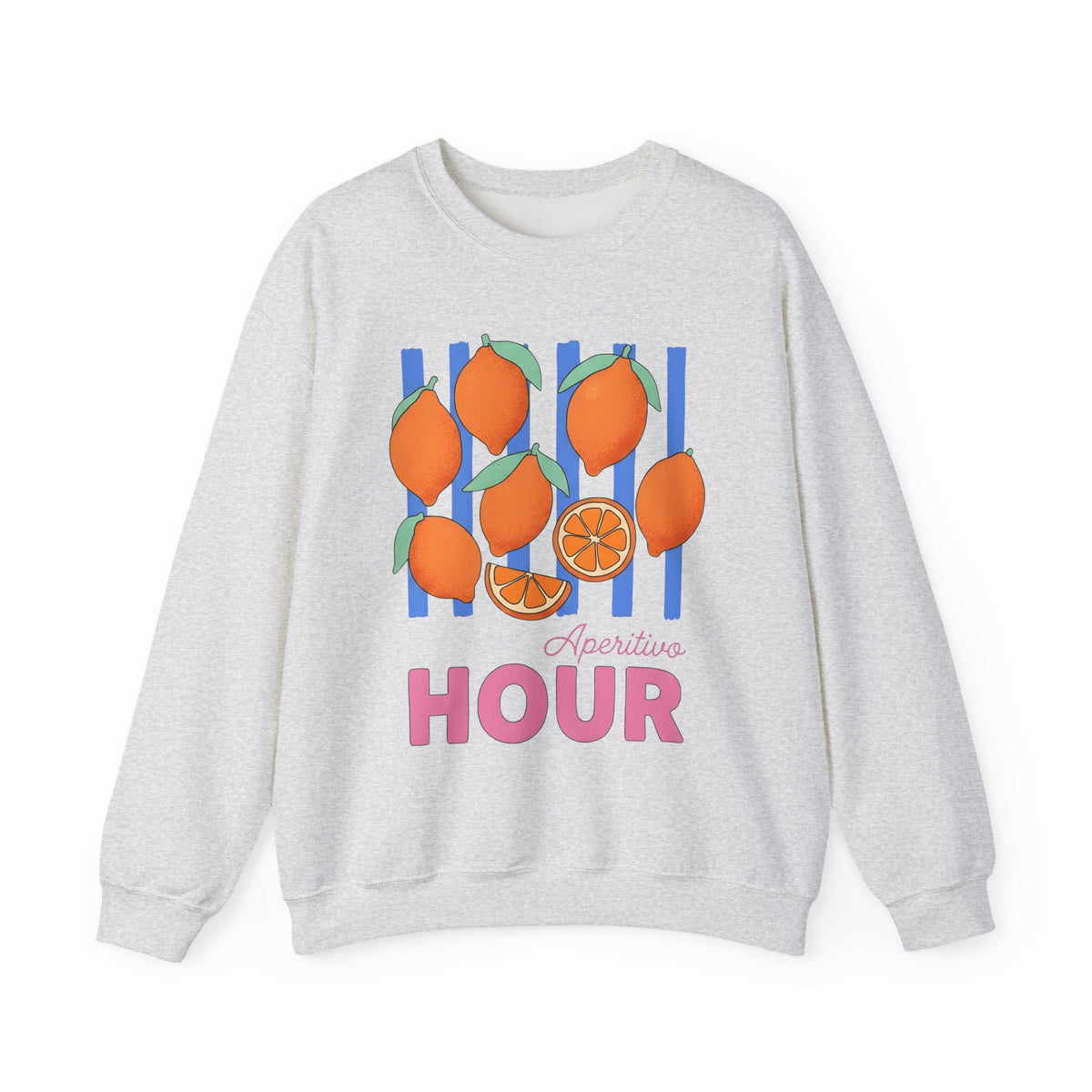 Lemon Fruit Sweatshirt Drinks Vacation Gift Women Cartoon Sweatshirt Citrus Sweatshirt Beverage Fan Cocktail Graphic Classic Orange Segment Sweatshirt
