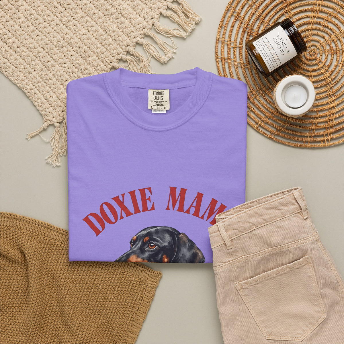 Dachshund Pet T-Shirt Dog Companion Gift Women Naturalistic T-Shirt Wiener Dog T-Shirt Dog Fan Doxie Design Dog Graphic Paint Wash Canine Portrait