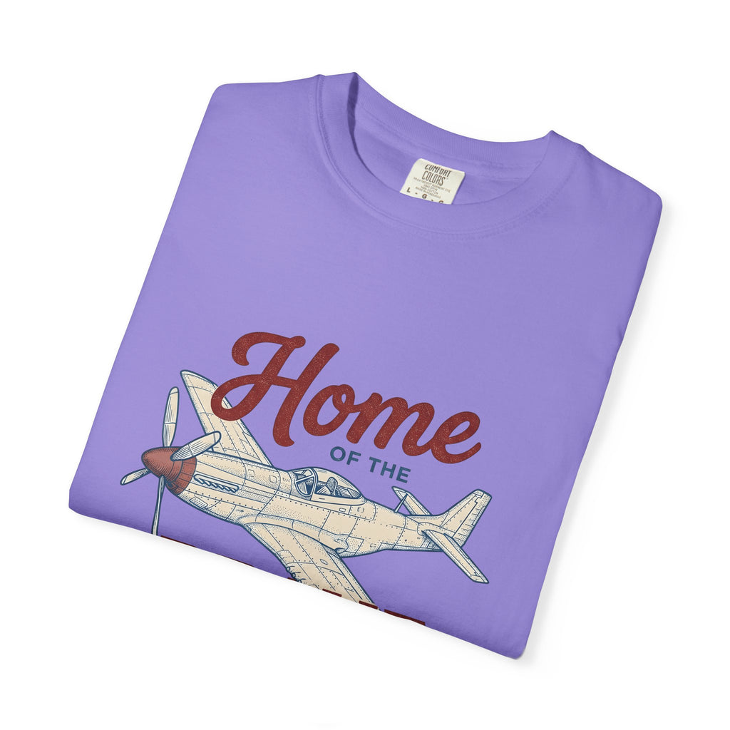 Fighter Plane T-Shirt America Patriotic Gift Women Vintage T-Shirt Warplane T-Shirt American Enthusiast Distressed T-Shirt Star Spangled Graphic