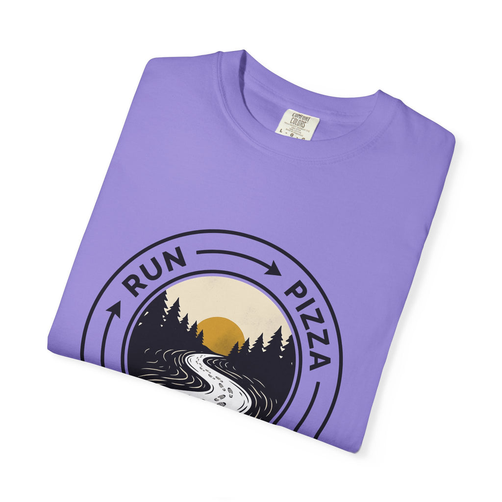Hiking Trail Sports Jogging Gift Sketch Trail Athlete Enthusiast Drawing Runner Cartoon T-Shirt