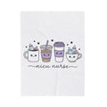 Adorable Coffee Blanket Blanket Nurse Espresso Gift Women Chibi Blanket Coffee Cup Blanket Healthcare Enthusiast Cartoon Blanket Coffee Graphic Sketch