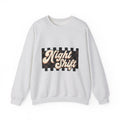 Vintage Checkered Sweatshirt Nurses Job Gift Women Retro Sweatshirt Plaid Sweatshirt Nurse Enthusiast Vintage Sweatshirt Career Graphic Groovy Large Text
