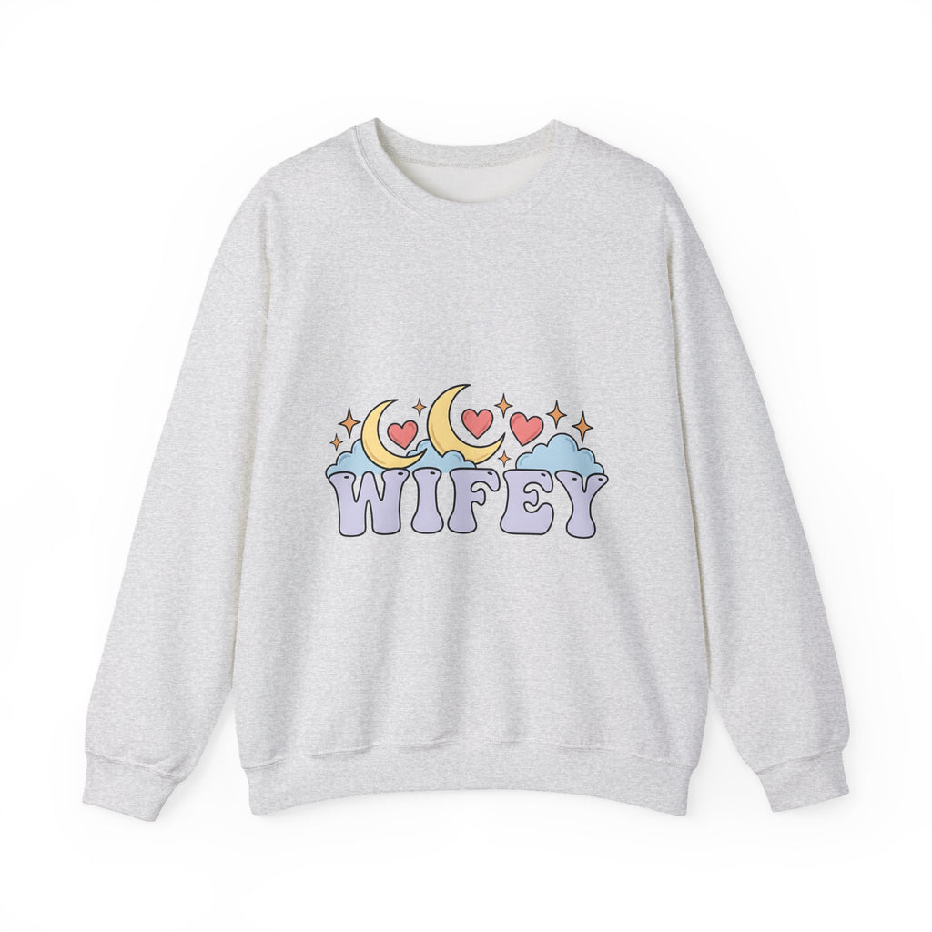 Moon Love Clouds Sweatshirt Mom Wedding Gift Women Fairy Tale Sweatshirt Lunar Sweatshirt Mother Enthusiast Mythical Sweatshirt Bridal Graphic Vintage Sparkle