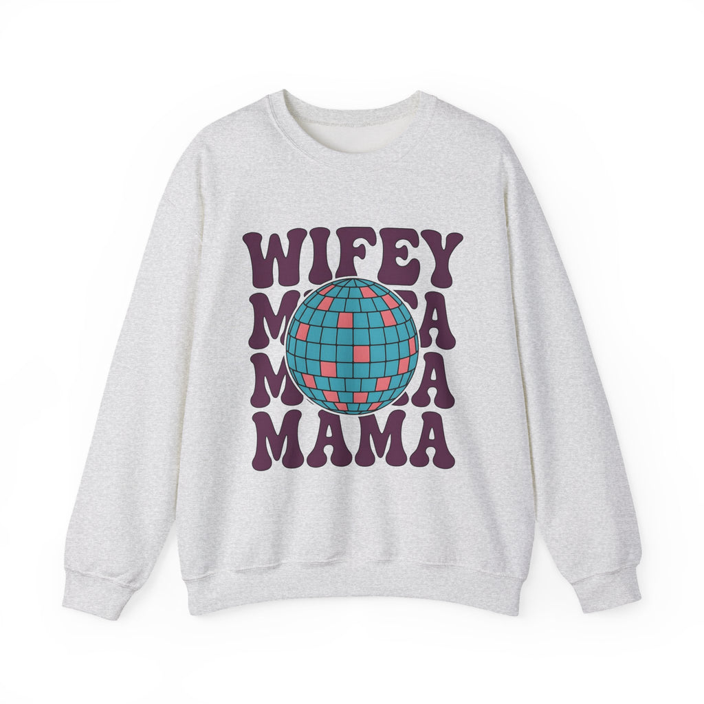 Disco Ball Sweatshirt Moms Party Gift Women Retro Sweatshirt Mirror Ball Sweatshirt Motherhood Fan Retro Style Sweatshirt Celebration Graphic Vintage Bold